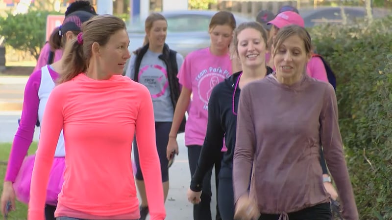 These women took to Daffin Park to do their walk.