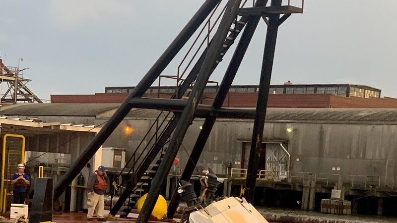 A boat capsized in the Savannah River on Saturday. Rescue efforts are underway for a missing man.
