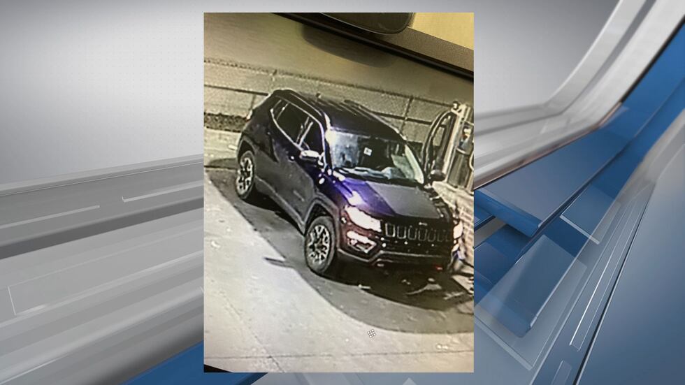 SPD says the suspects were traveling in a blue or purple Jeep Compass with a gray stripe on...