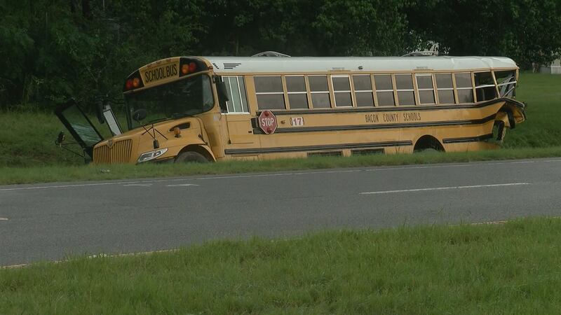 A school bus was involved in a crash Wednesday afternoon in Alma, Ga.