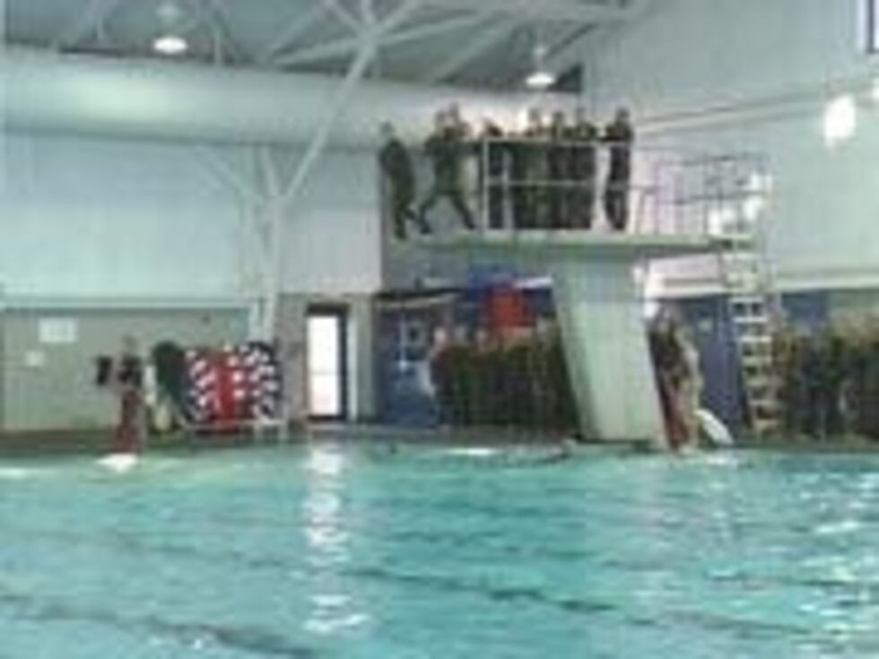 The recruit died during water combat training. (From file video.)