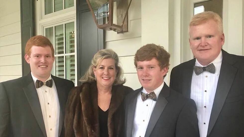 From left: Buster, Maggie, Paul and Alex Murdaugh pose for a family photo.