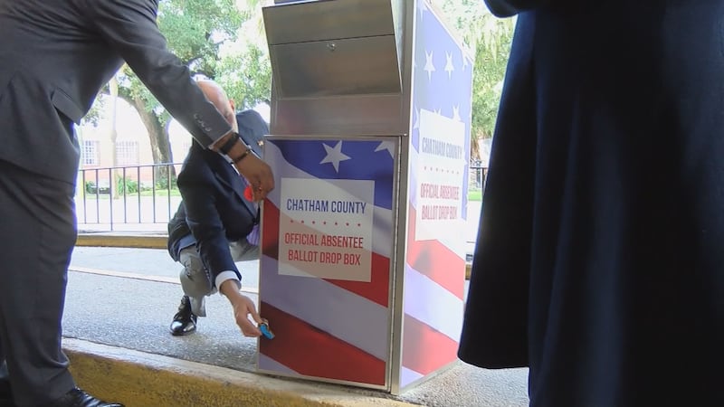 One of the new ballot boxes in Chatham County.