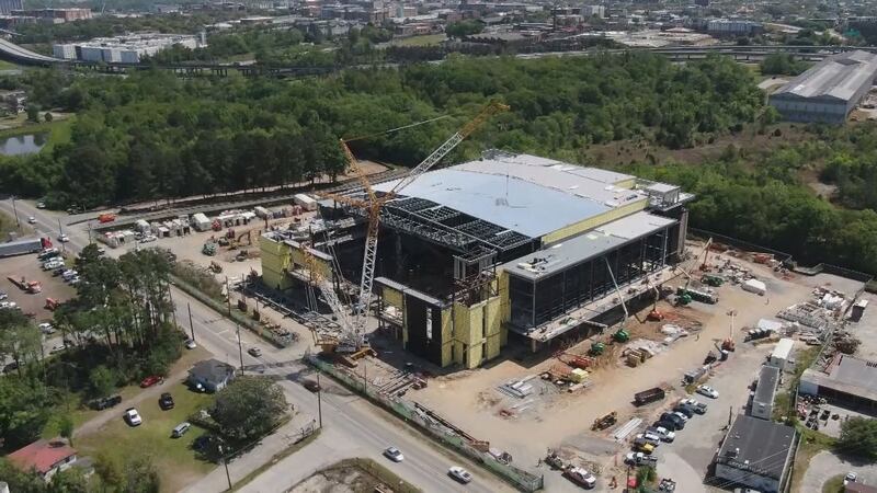 The vertical construction work on the new Savannah Arena is moving right along, and project...