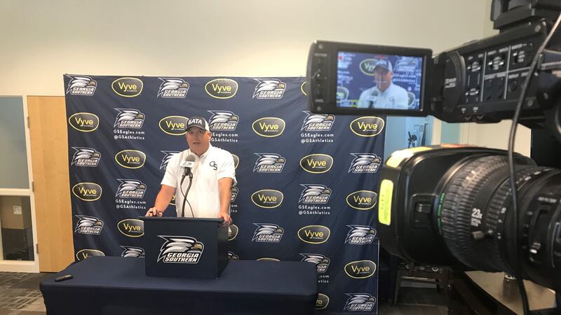 Georgia Southern will practice under first year head coach Clay Helton when they kick off...