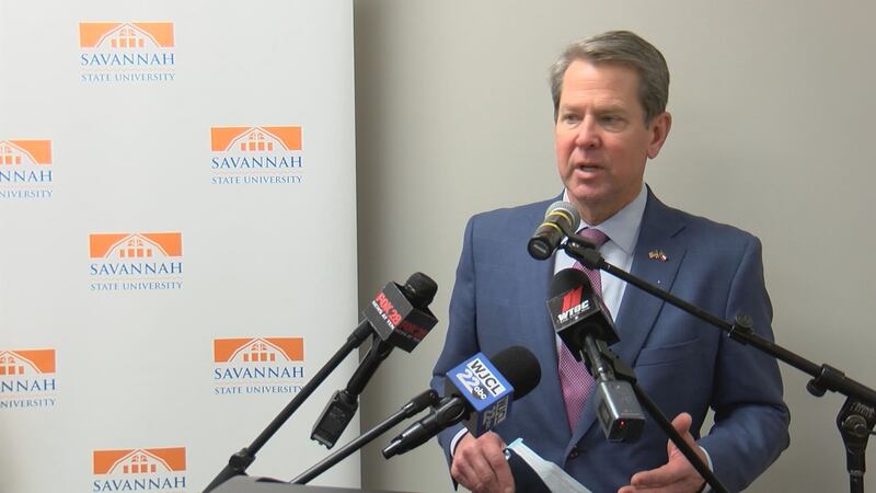Georgia Gov. Brian Kemp made a stop in the Hostess City today, visiting Savannah State...