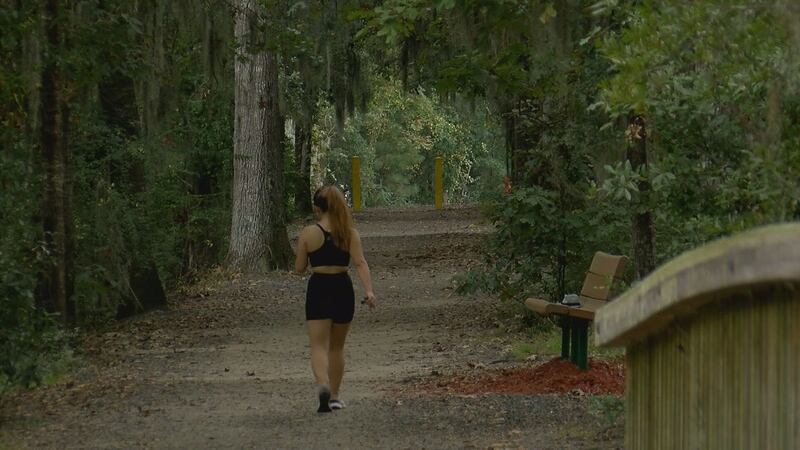 A scary situation on the trail at J.F. Gregory Park where a woman says she was followed and...