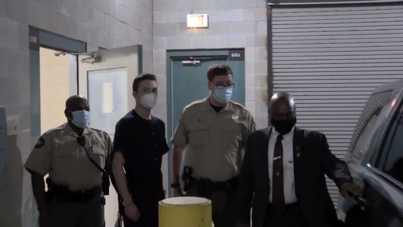Cole Bridges being transported to Federal Court Thursay morning in Liberty County.