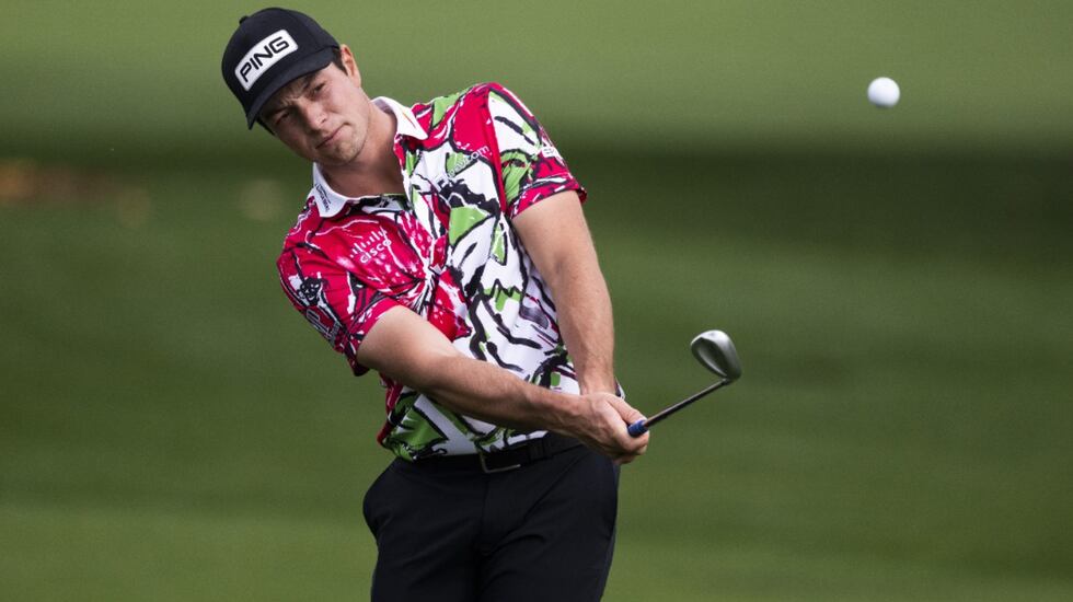 Norway’s Viktor Hovland has raced to the early first round lead at the Masters.