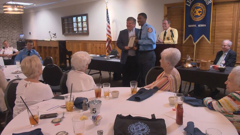 Savannah Exchange Club honors 4 Chatham Emergency Services Firefighters
