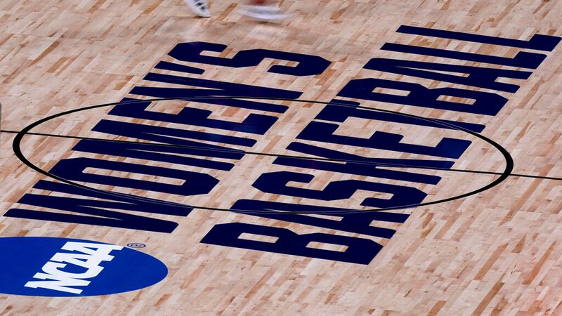 A Stanford player warms up before a college basketball game against Utah Valley in the first...