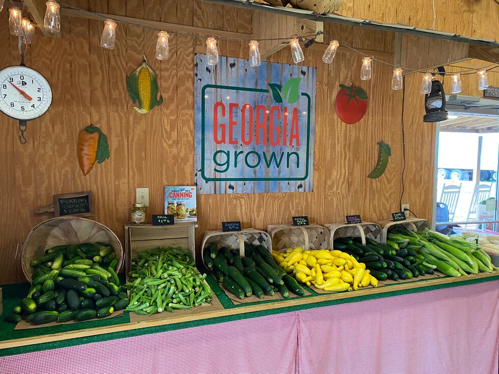 The Poppell's sell more than just their own produce, they have other farmer's vegetables too!