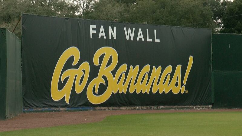 Part of the right field wall at Grayson Stadium will be the fan wall, open to be signed by...