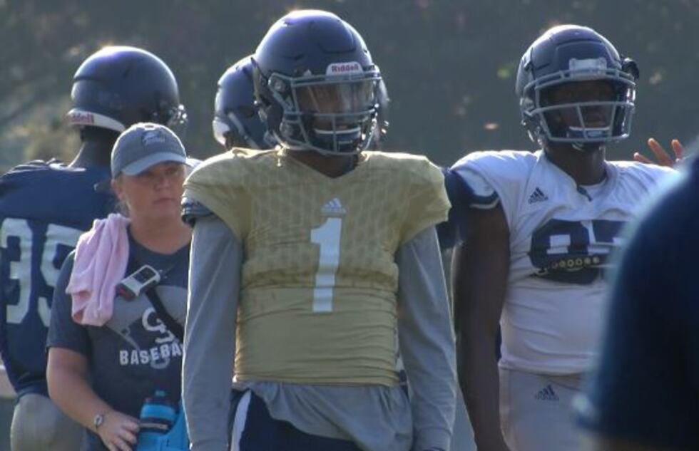 Georgia Southern head coach Chad Lunsford says how Shai Werts practices on Tuesday and...